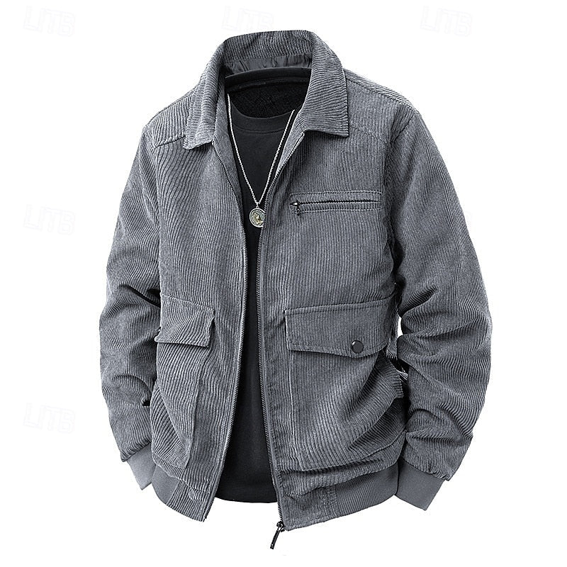 Ribbed Lapel Jacket