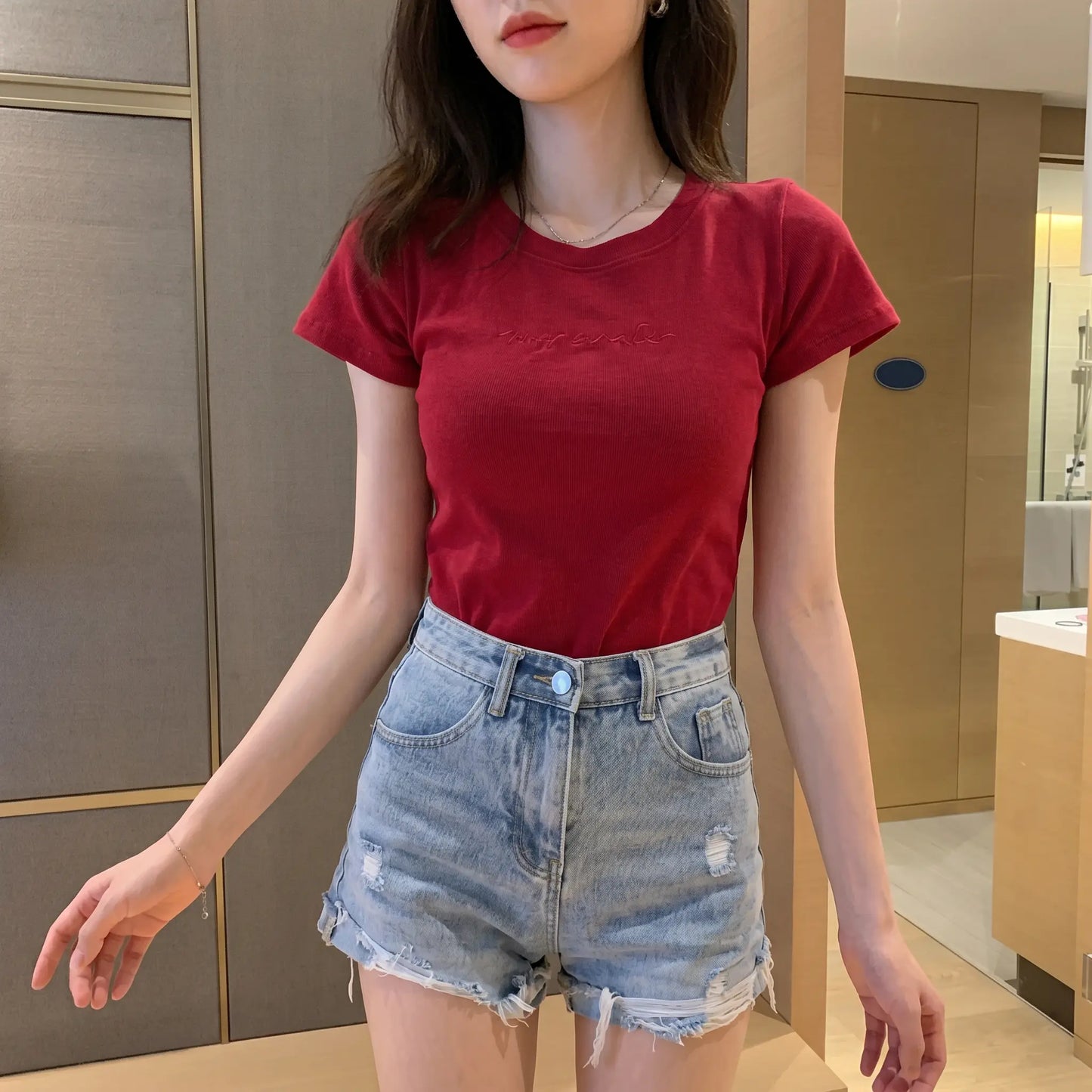 Tenzai - Slim Fit Embroidered Jersey T-Shirt
