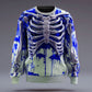 Skeleton Print Crew Neck Sweatshirt