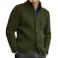 Ribbed Stand-Collar Cardigan