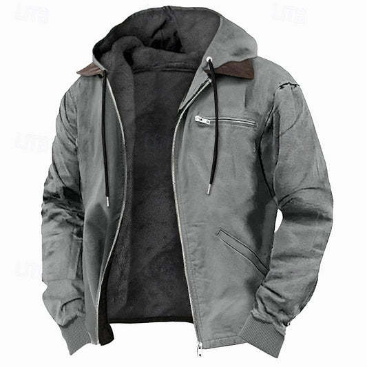 Fleece-Lined Hooded Jacket