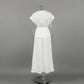 Xanthel - Elegant White Set, Belted Two-Piece