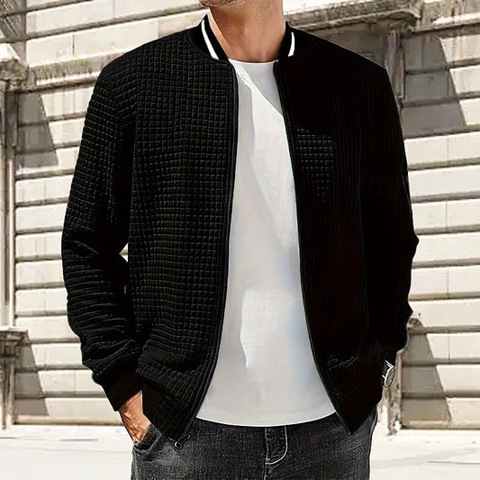 Textured Bomber Jacket