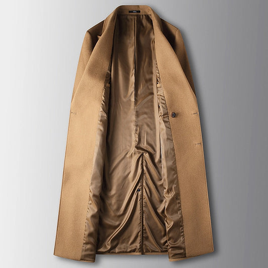 Double-Breasted Long Overcoat