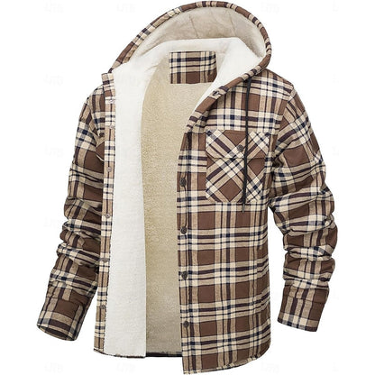 Hooded Check Overshirt
