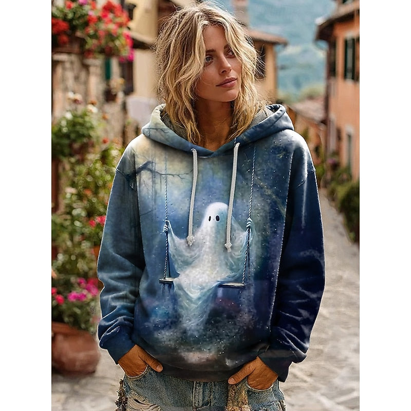 Skull Graphic Halloween Hoodie