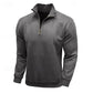 Quarter-Zip Stand-Collar Sweatshirt