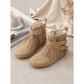 Fringe Moccasin Ankle Boots