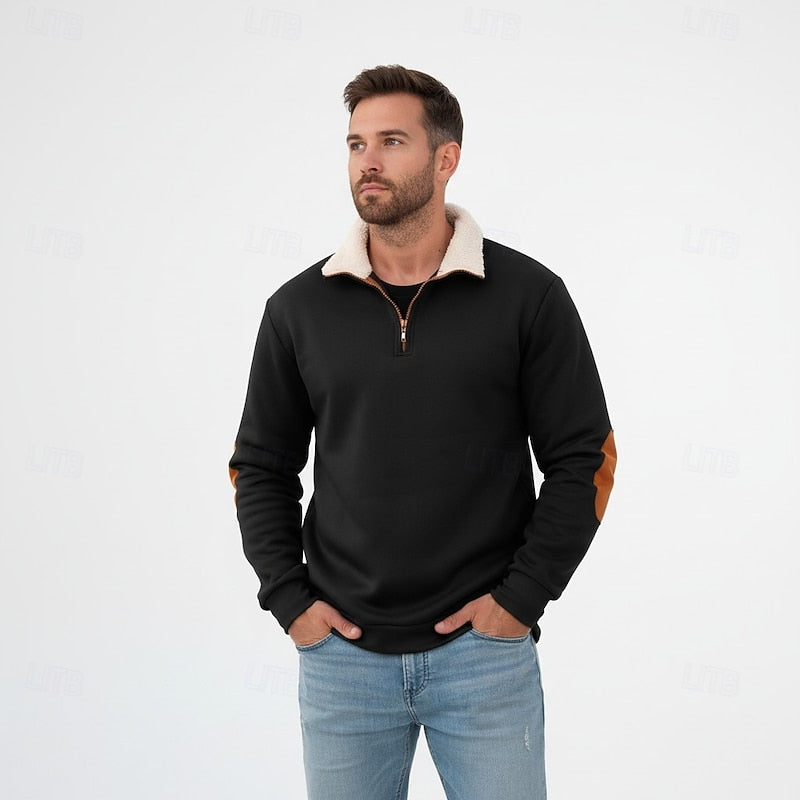 Standing Collar Half-Zip Pullover