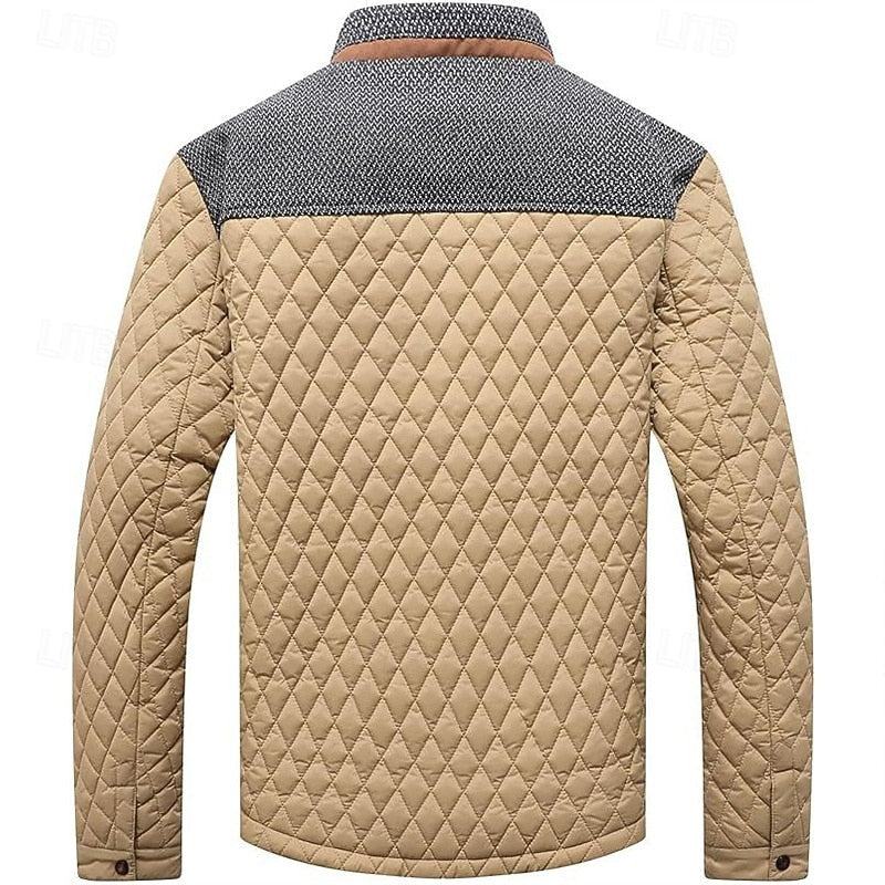 Quilted Stand-Collar Jacket