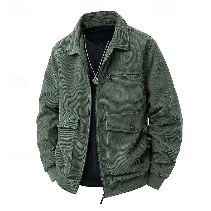 Ribbed Lapel Jacket