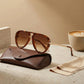 VELORA - Retro Aviator Sunglasses UV Protection Vintage Tortoise variants product photo