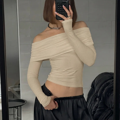 Vexlar - Elegant Ruched Off-Shoulder Top