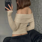 Vexlar - Elegant Ruched Off-Shoulder Top