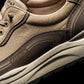 Close-up detail of Vexor Urban Sneakers in khaki microfiber leather showing pebbled texture, reinforced stitching, and brown side panel with Fashion lettering.