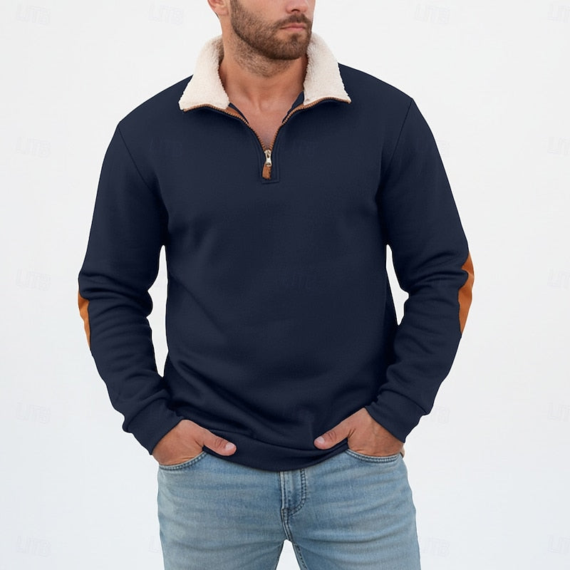 Standing Collar Half-Zip Pullover