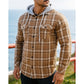Hooded Plaid Shirt Jacket