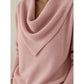 Cowl-Neck Knit Sweater