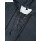 Lace-Up Skull Graphic Hoodie