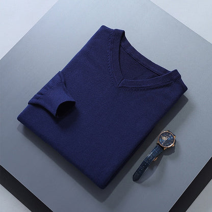 Refined V-Neck Knit Sweater