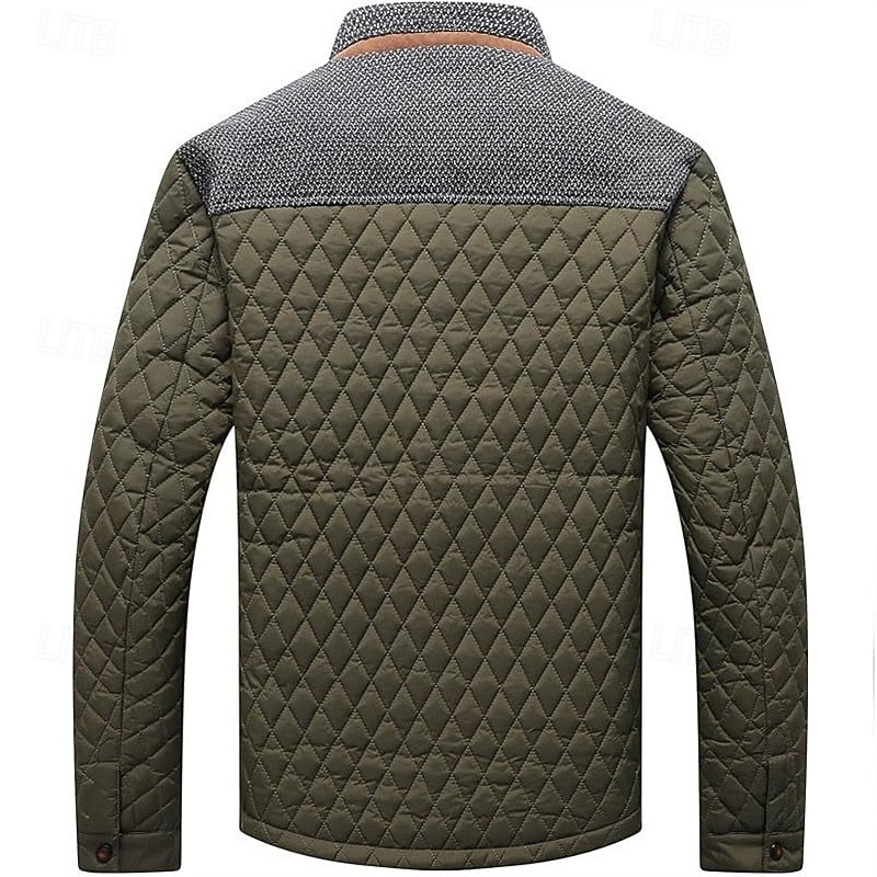 Quilted Stand-Collar Jacket