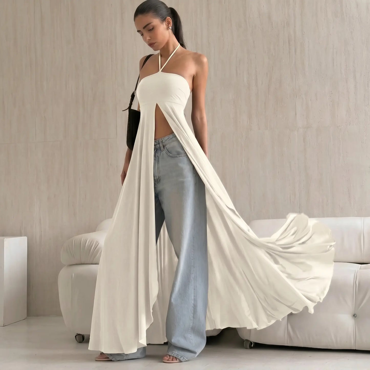 Aethel - Robe Maxi Bohème Chic En Soie Fluide