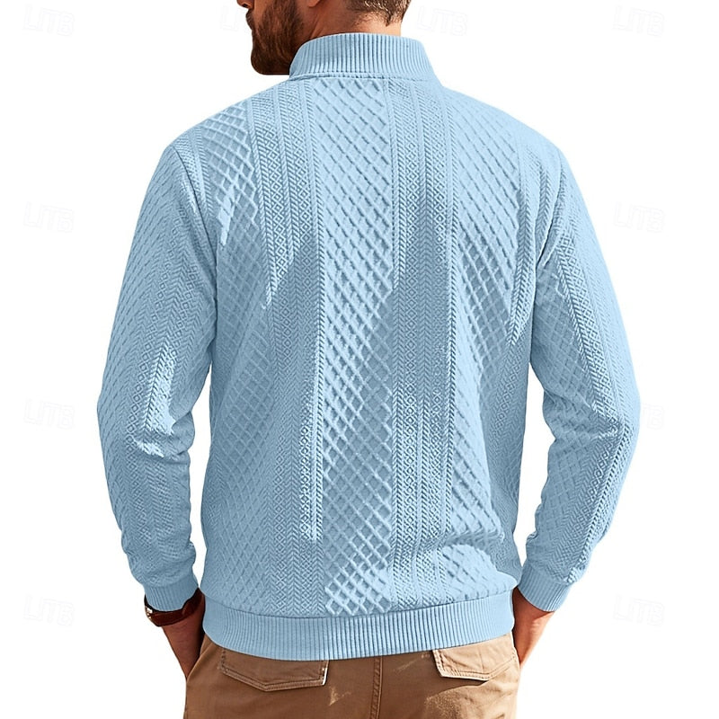 Textured Quarter-Zip Pullover