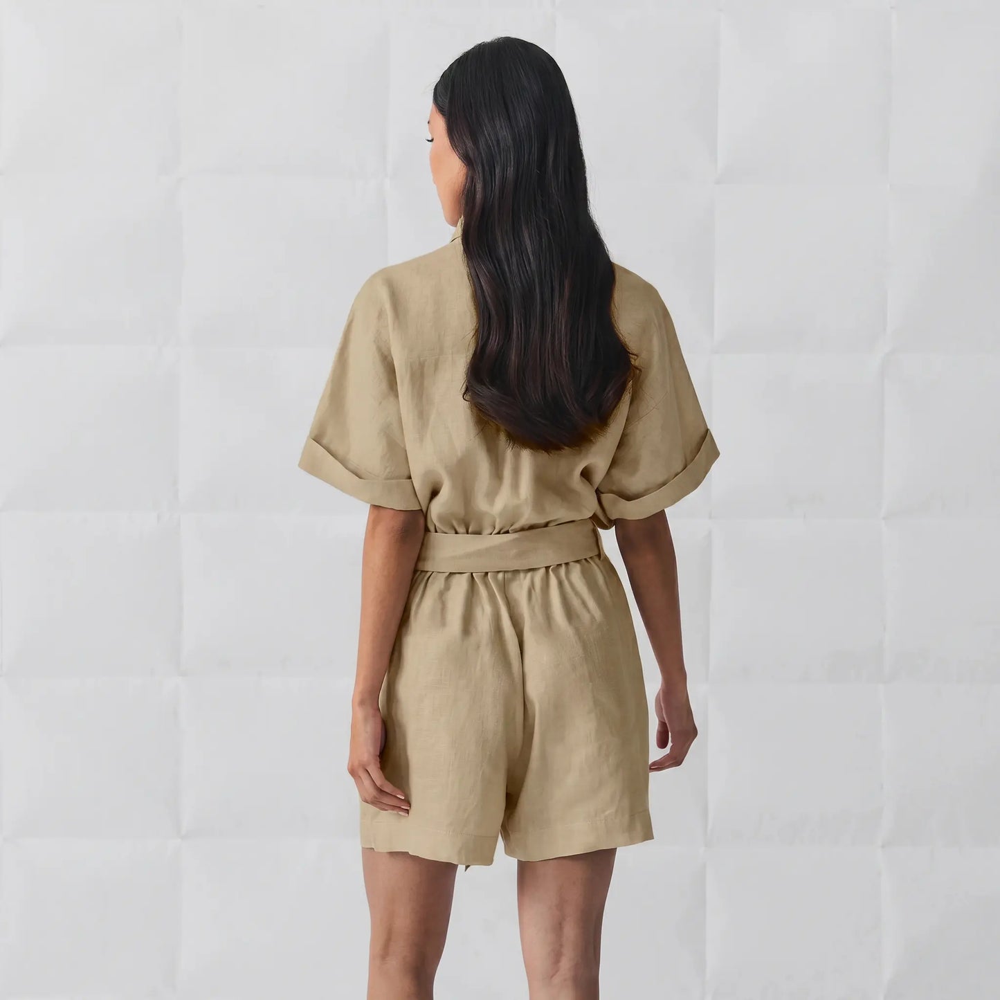 Kaelos - Utility Jumpsuit Cotton Linen Blend Bohemian Style