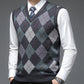 Argyle V-Neck Sweater Vest