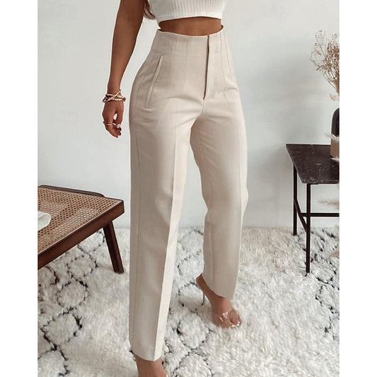 High-Waisted Tailored Trousers