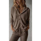 Hooded Button-Front Cardigan