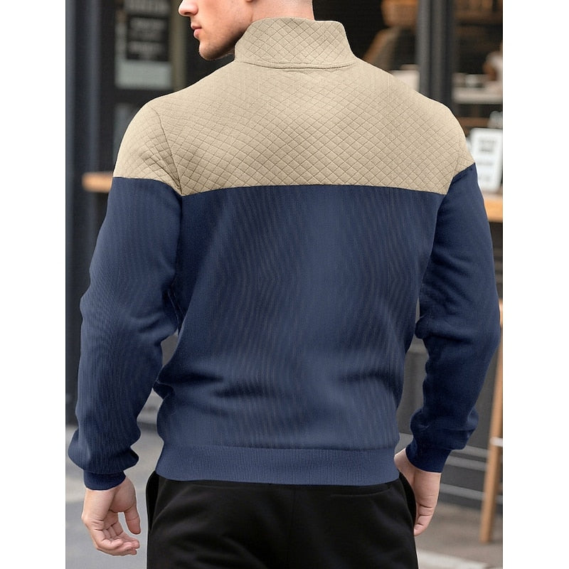 Textured Quarter-Zip Sweatshirt