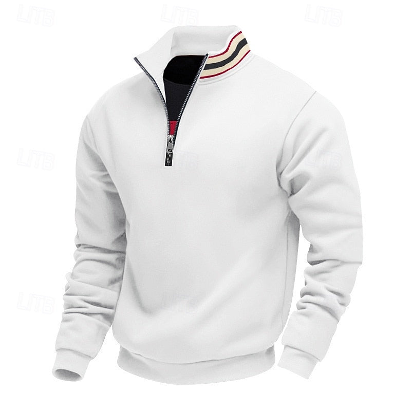 Quarter-Zip Stand-Collar Pullover