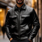 Classic Collared Moto Jacket