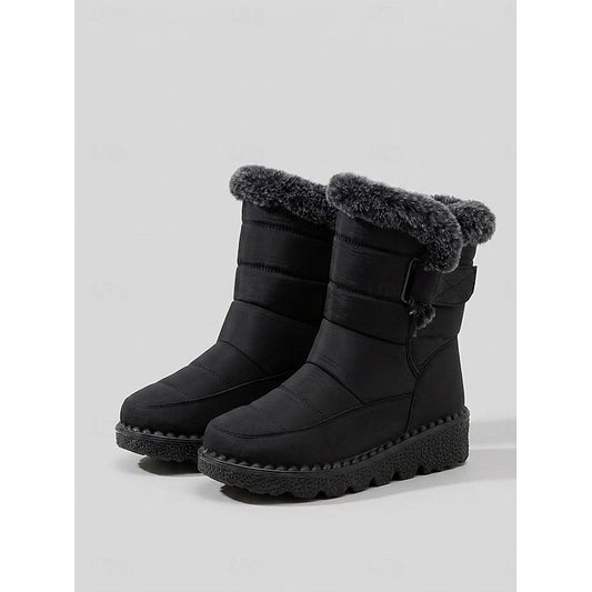 Fur-Trimmed Winter Snow Boots