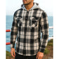 Hooded Plaid Shirt Jacket