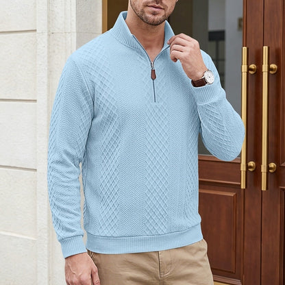 Textured Quarter-Zip Pullover