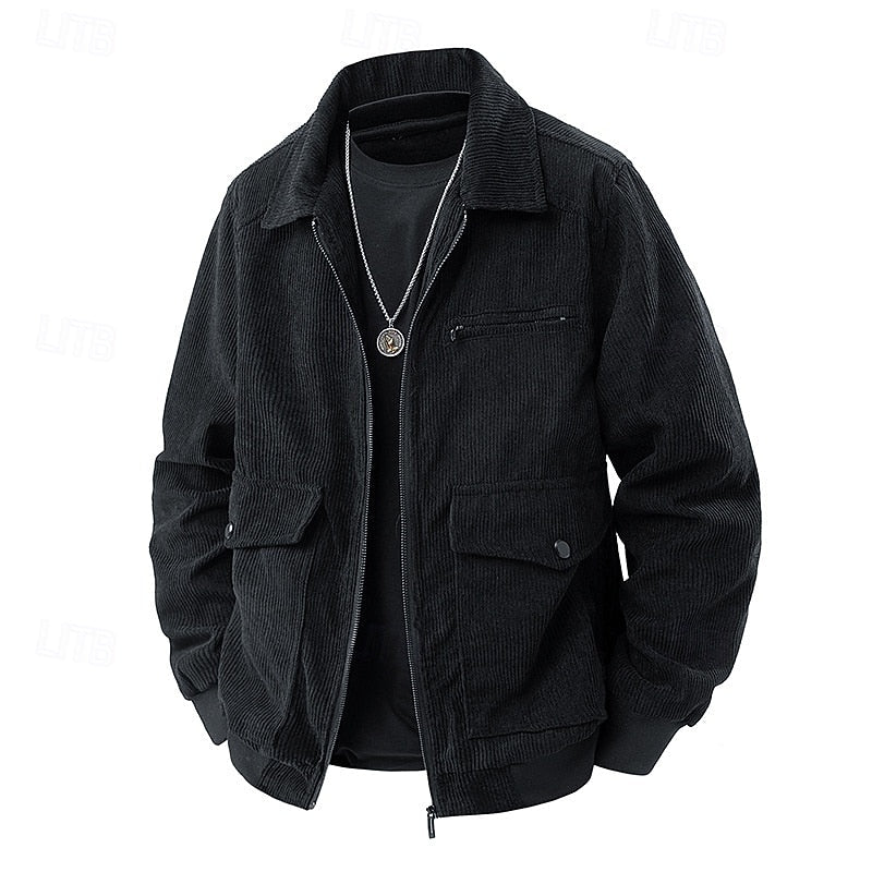Ribbed Lapel Jacket