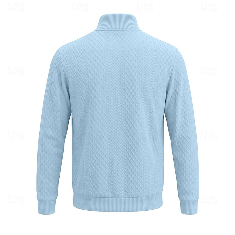 Textured Quarter-Zip Pullover