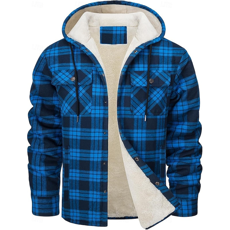 Hooded Check Overshirt