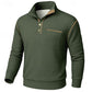 Textured Half-Button Pullover