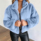 Plush Cropped Zip Jacket