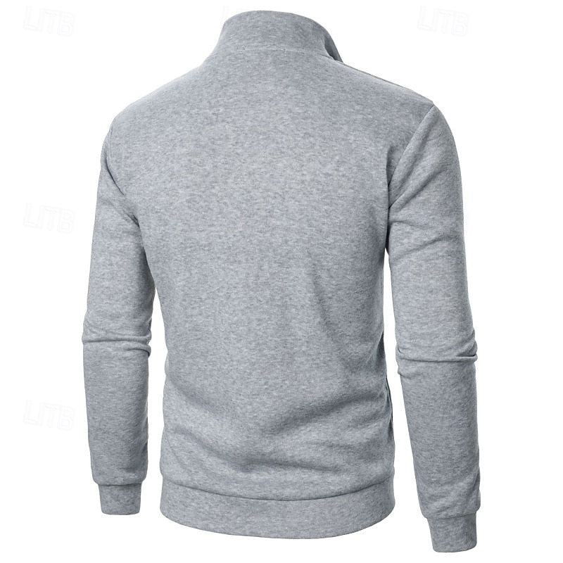 Quarter-Zip Stand-Collar Pullover