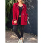 Contrast-Trim Relaxed Coat