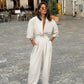 Zephyra - Elegant Wide-Leg Jumpsuit Cream