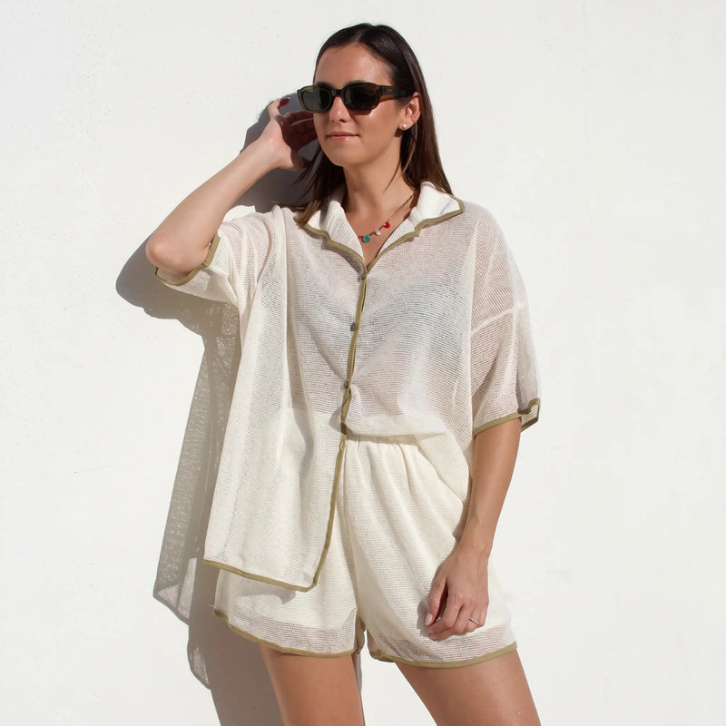 Zephyra - Sheer Mesh Lounge Set Luxury