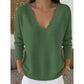 Scalloped V-Neck Pullover