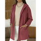 Hooded Button-Front Coat