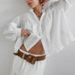Zolya - White Jacquard Cotton Shirt