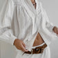 Zolya - White Jacquard Cotton Shirt